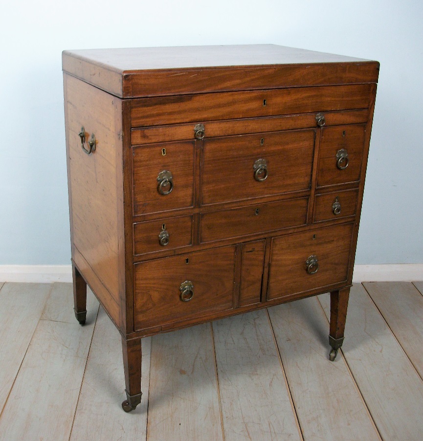 Mahogany Military Campaign Chest of Drawers